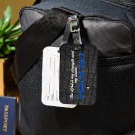 Black Burnt Wood Bible Verse Gepäckanhänger