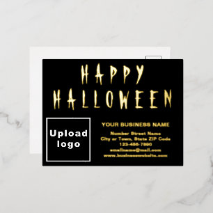 Black Business Brand zu Halloween Folien Feiertagspostkarte