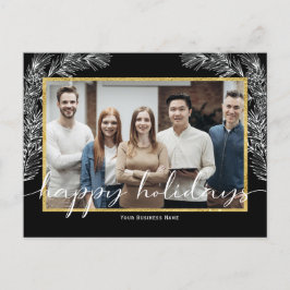 Black Business Happy Holiday Postkarte mit Foto