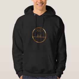 Black Business Logo QR Code Company Markenbezeichn Hoodie