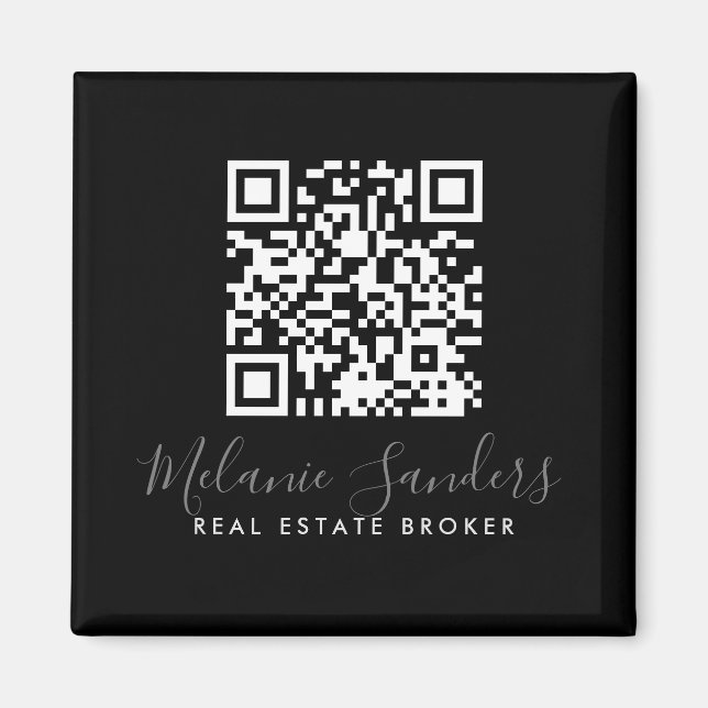 BLACK Business REAL ANWESEN Magnet mit QR CODE (Vorne)