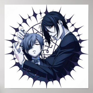 Black Butler Sebastian und Ciel Pentagramm Poster
