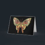 Black Butterfly Birthday Card Karte<br><div class="desc">Birthday Card by Sequin Dreams~Greeting Card Art
 Print of butterfly painting with beads on black background
 (Please note this card is a print only.) There are no real beads or glitter on this card.</div>
