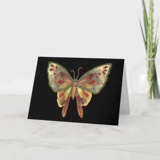 Black Butterfly Birthday Card Karte