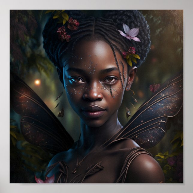 'Black Butterfly' Fairy Poster (Vorne)