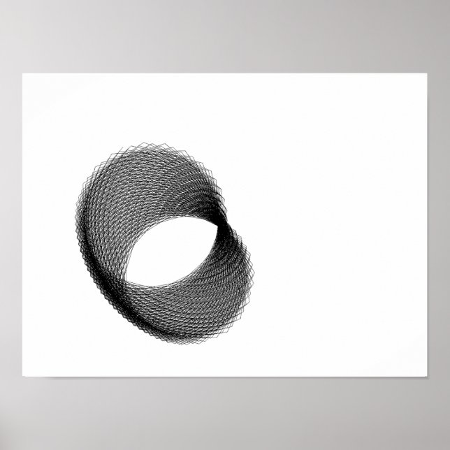 Black Butterfly Math Bi-Perspective Poster (Vorne)