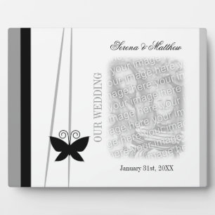 Black Butterfly Wedding Fotoplatte