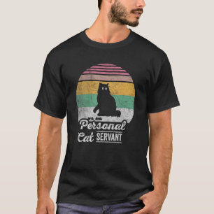 Black Ca Retro Vintage persönliche Katze Servant 1 T-Shirt