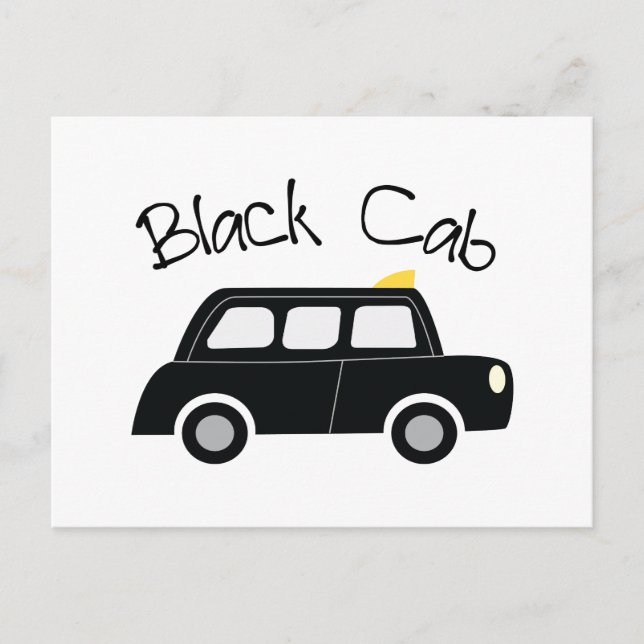 Black Cab Postkarte (Vorderseite)