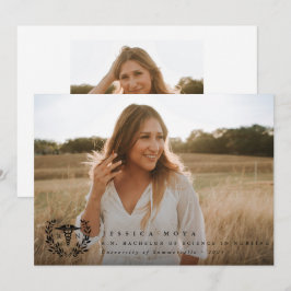 Black Caduceus RN Registered Nurse Abschluss Ankündigung