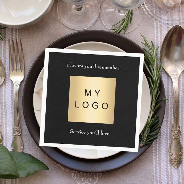 Black cafe bar business logo slogan quote serviette (Von Creator hochgeladen)