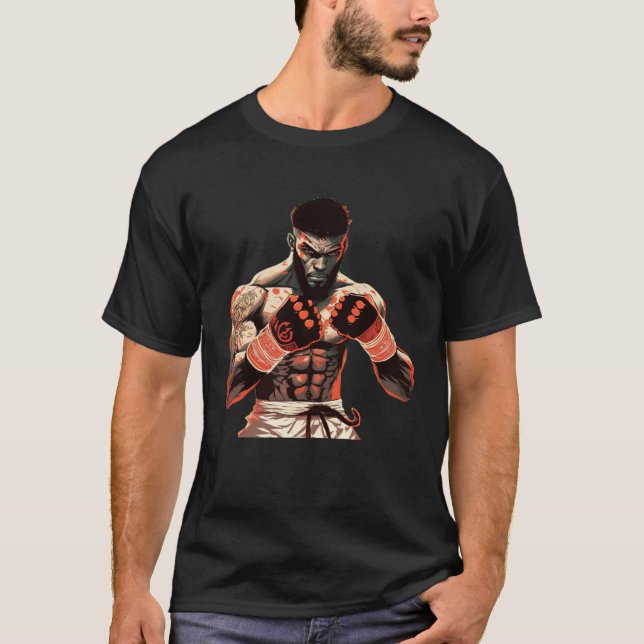 Black Cage Fighter Unleash your Beast with MMA T-Shirt (Vorderseite)