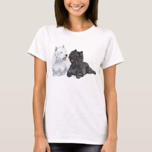 Black Cairn und West Highland Terriers T-Shirt