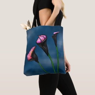 Black Calla Lilies Pink Center
