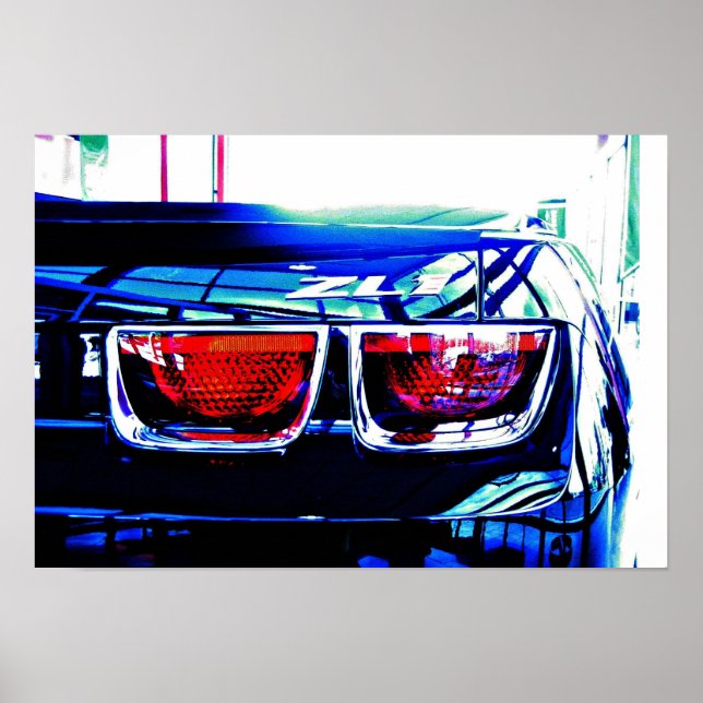 Black Camaro ZL1 Schwanz Lights with Decal Poster (Vorne)