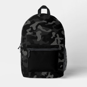 Black Camouflage Backpack Bedruckter Rucksack