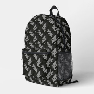 Black Camouflage Pattern Bedruckter Rucksack