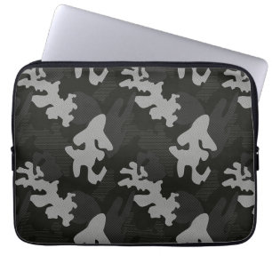 Black Camouflage Pattern Laptopschutzhülle