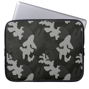 Black Camouflage Pattern Laptopschutzhülle