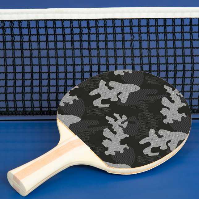 Black Camouflage Pattern Tischtennis Schläger (InSitu)
