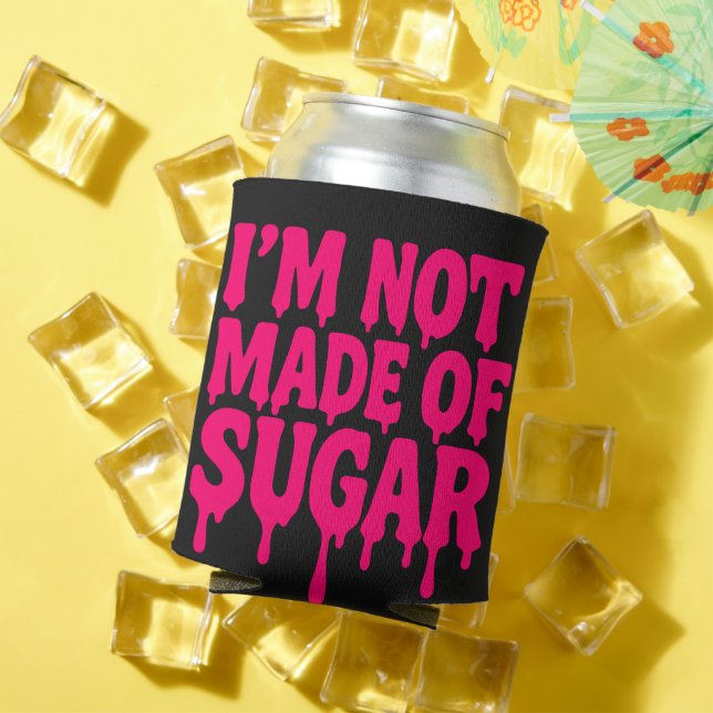 Black Can Cooler mit Neon Tropfen Zitat - Anpassen Dosenkühler (In Situ Sommer)