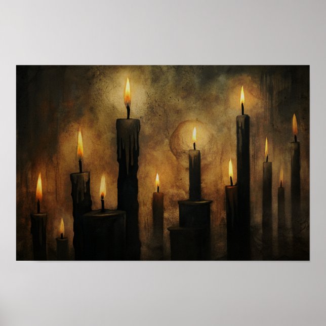 Black Candles Gothic Poster (Vorne)