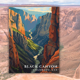Black Canyon Colorado USA Travel Keepake Postkarte
