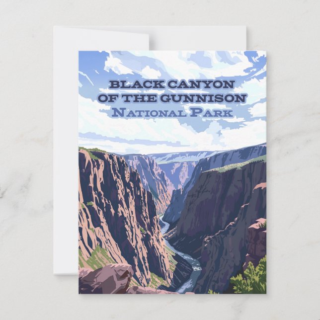 Black Canyon der Gunnison National Park CO Card (Vorderseite)