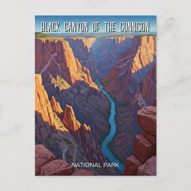 Black Canyon of the Gunnison National Park Travel Postkarte (Vorderseite)
