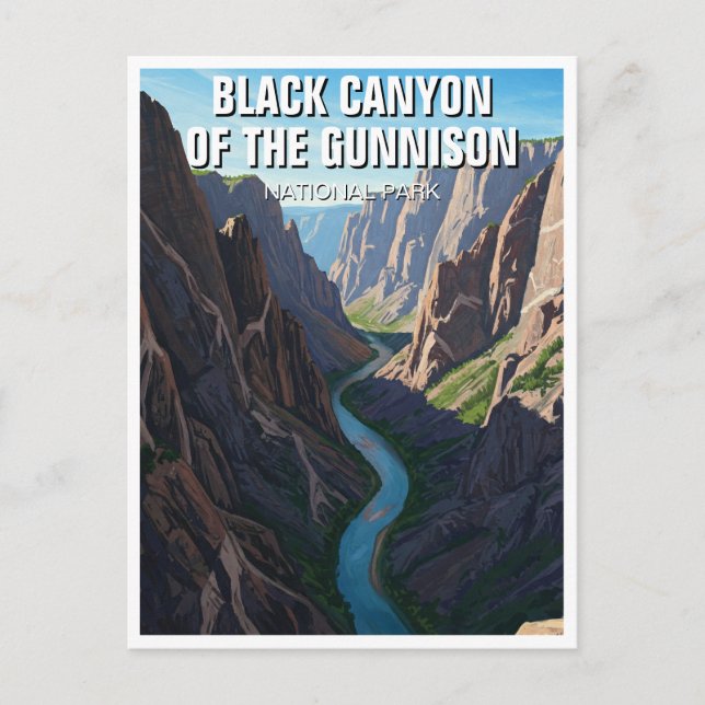 Black Canyon of the Gunnison National Park Travel Postkarte (Vorderseite)