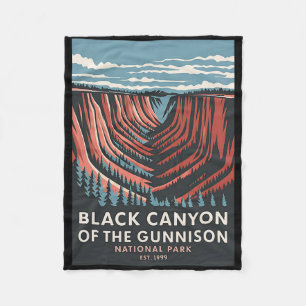 Black Canyon Of The Gunnison Nationalpark Vintage Fleecedecke