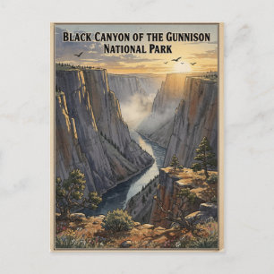Black Canyon of the Gunnison Vintage Reise Postkarte