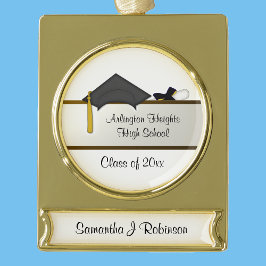 Black Cap Abschluss Banner Ornament