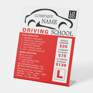 Black Car Logo, Driving School, Instructor Advert Sockelschild
