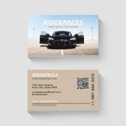 Black Car Rental Service Brown Visitenkarte