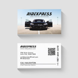 Black Car Rental Service White Business Card Visitenkarte