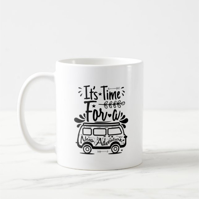 Black Car Zitat Attraktion über "Adventure" Kaffeetasse (Links)