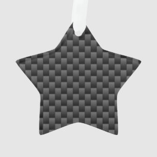 Black Carbon Fiber Stil Print Background Ornament