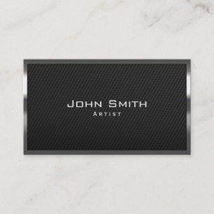 Black Carbon Fibre Artist Business Card Visitenkarte