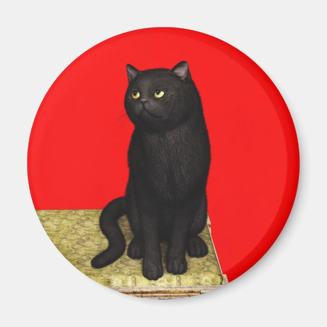 Black Cat 2 Magnet (Vorne)