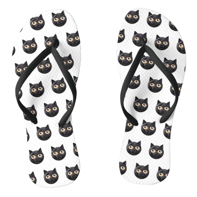 Black Cat 3D Inspiriert Flip Flops (Fußbett)