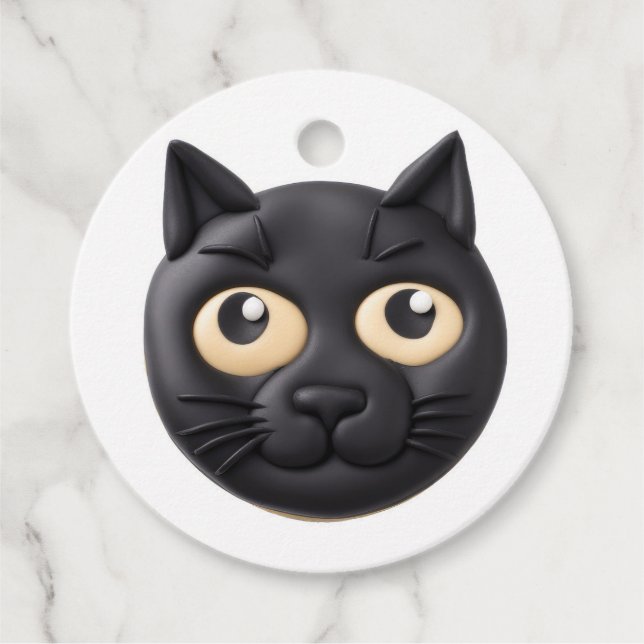 Black Cat 3D Inspiriert Geschenkanhänger (Vorderseite)
