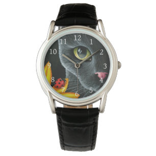 Black Cat 510 ladybug Gelbe Blume Armbanduhr