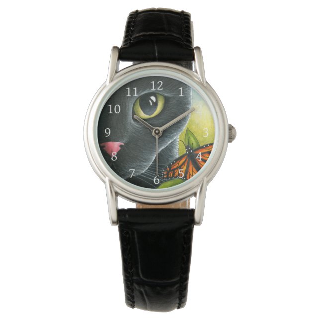 Black Cat 555 Butterfly Armbanduhr (Vorderseite)