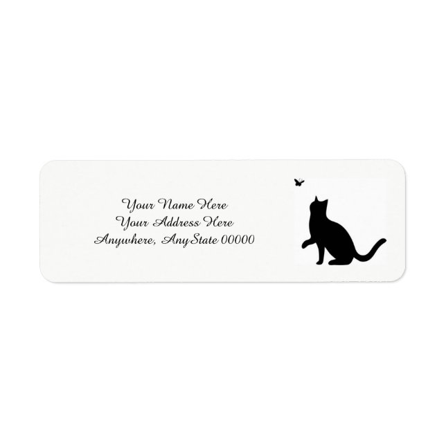 Black Cat Address Labels (Vorne)