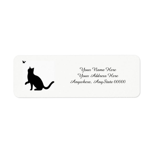 Black Cat Address Labels (Vorne)