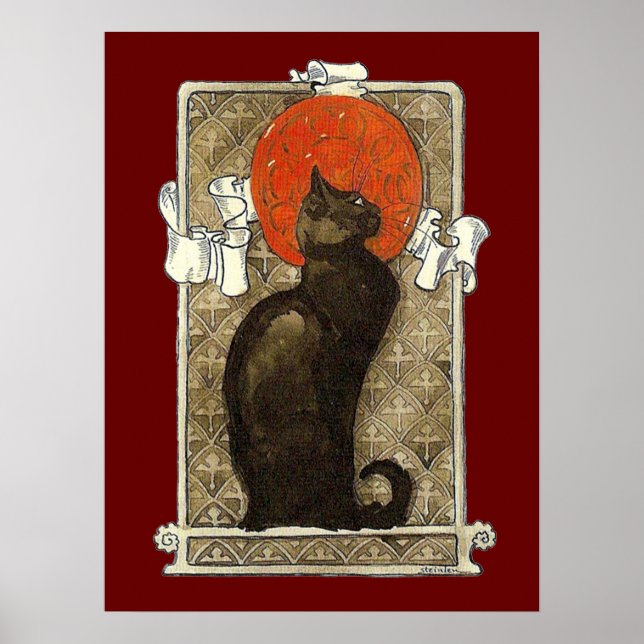 Black Cat, Alexandre Steinlen Poster (Vorne)