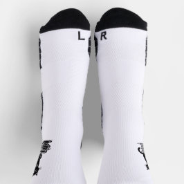 Black Cat and Books - Minimalistisches Design Socken