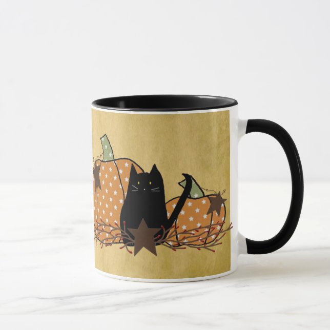 Black Cat and Pumpkins Tasse (Rechts)