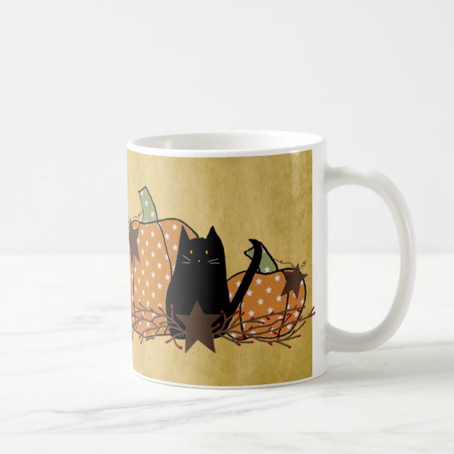 Black Cat and Pumpkins Tasse (Rechts)